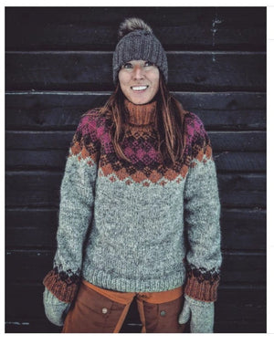 Hiutaleneule Ash Heather - Wool sweater knitting kit