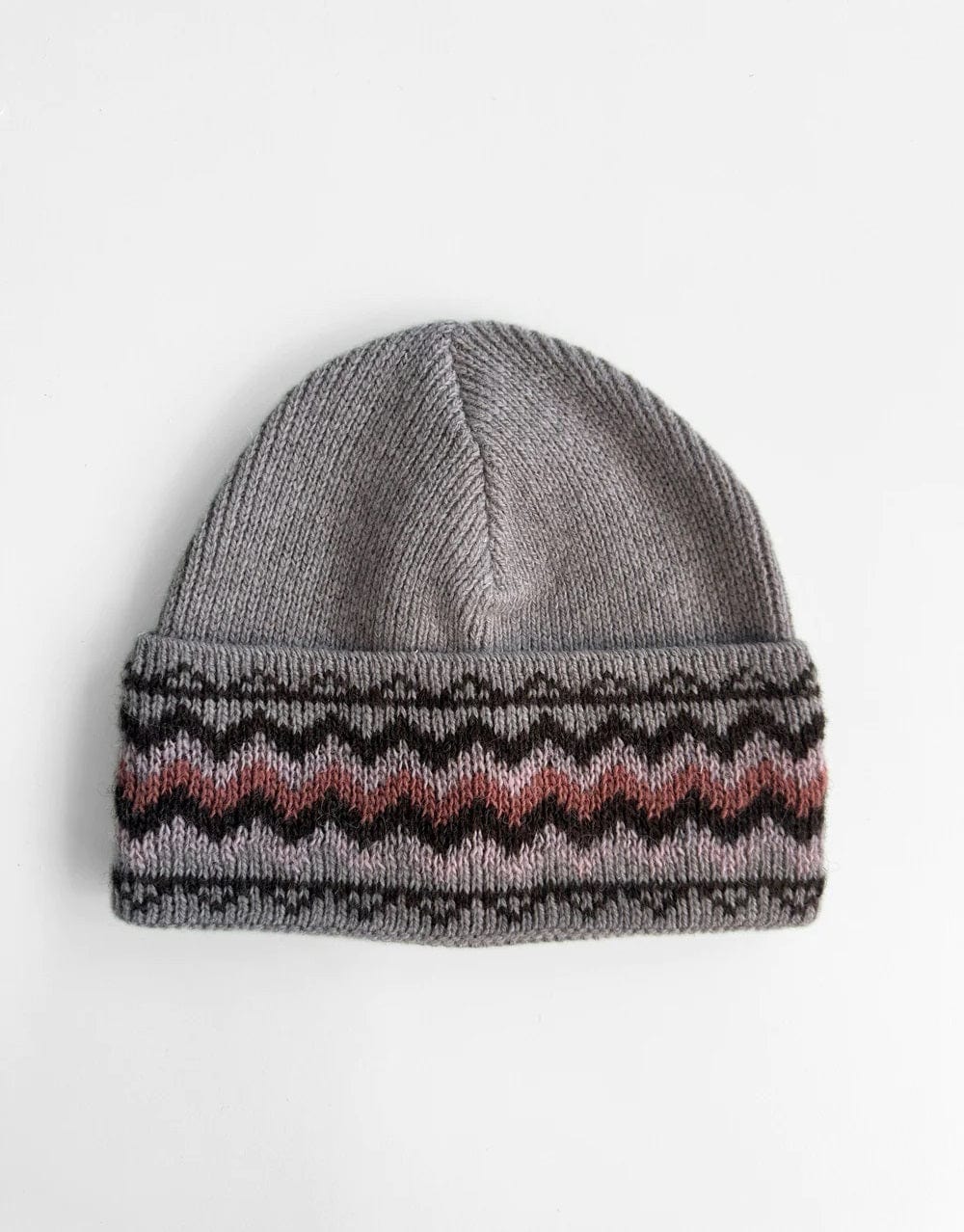 Wool Hat - Pink / Brown - Fanney - The Icelandic Store