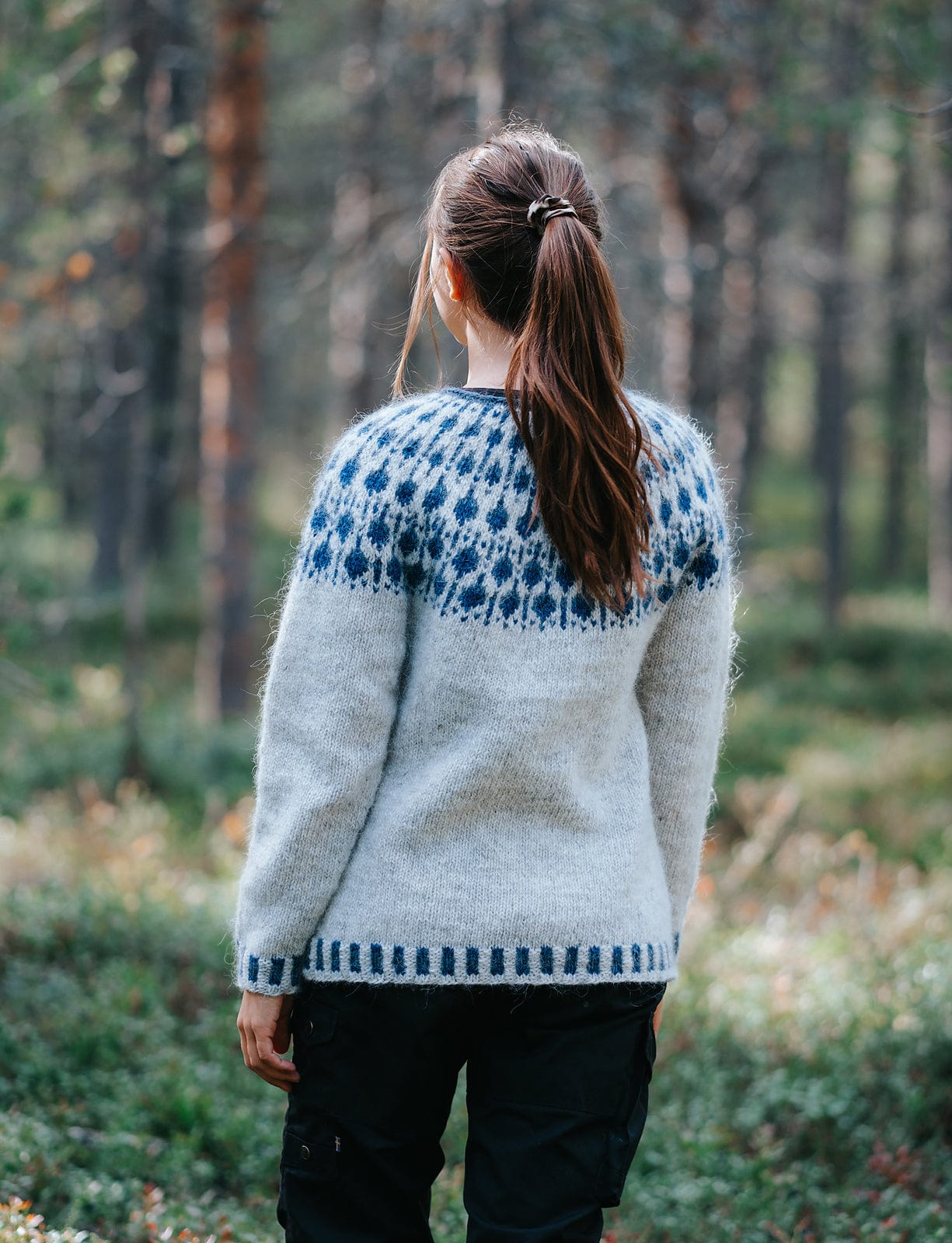 Blueberry Lettlopi Wool Sweater - Knitting kit - The Icelandic Store