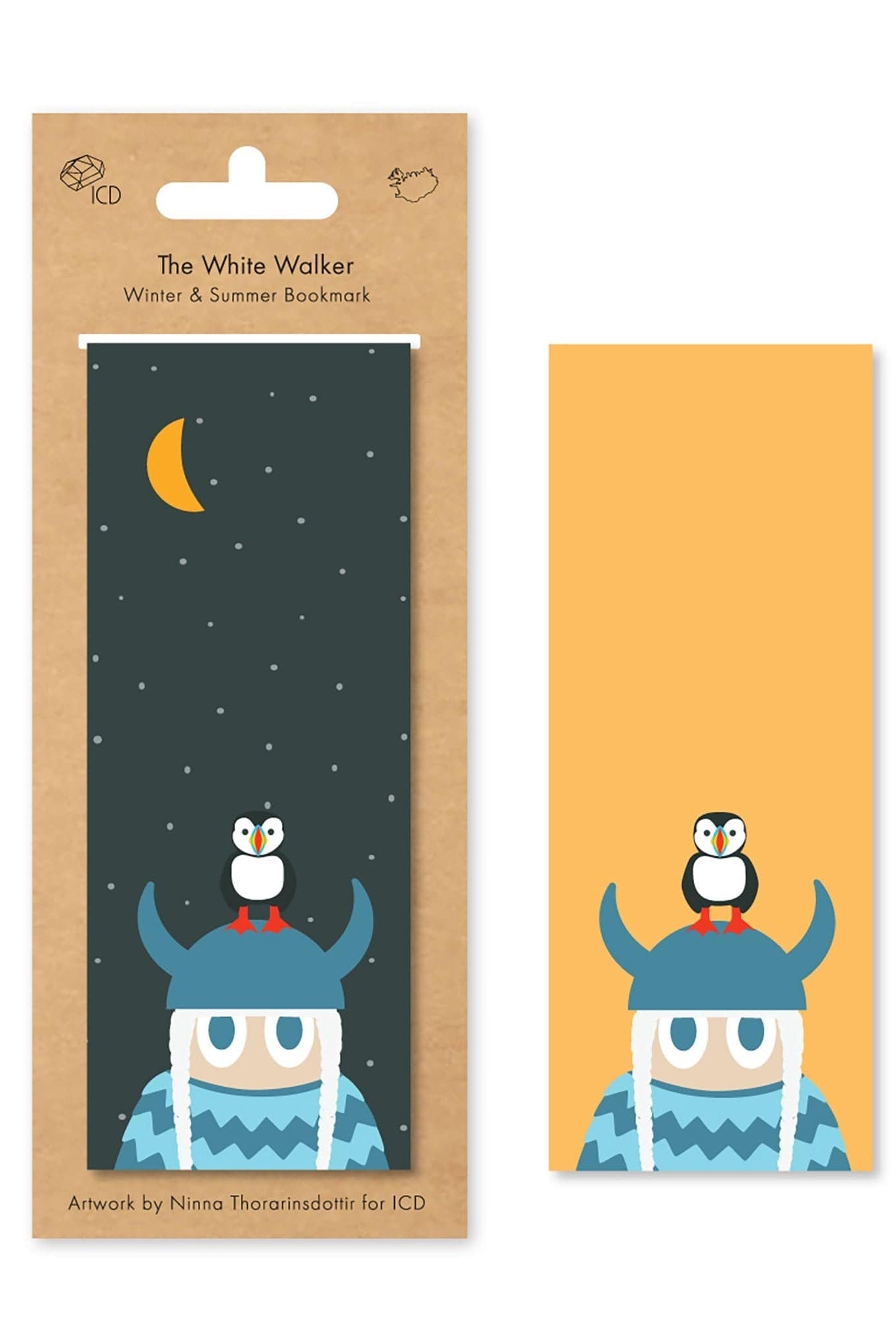 White Walk bookmark — slim, durable bookmark with Icelandic art (ICD)
