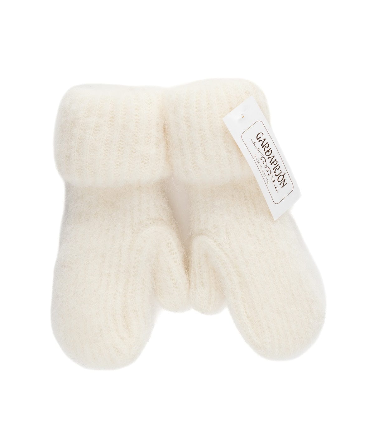 Black brushed wool mittens - Made in Iceland