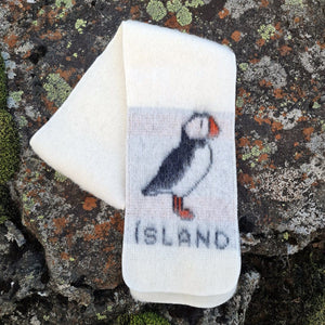 Brushed Wool Mittens - Puffin