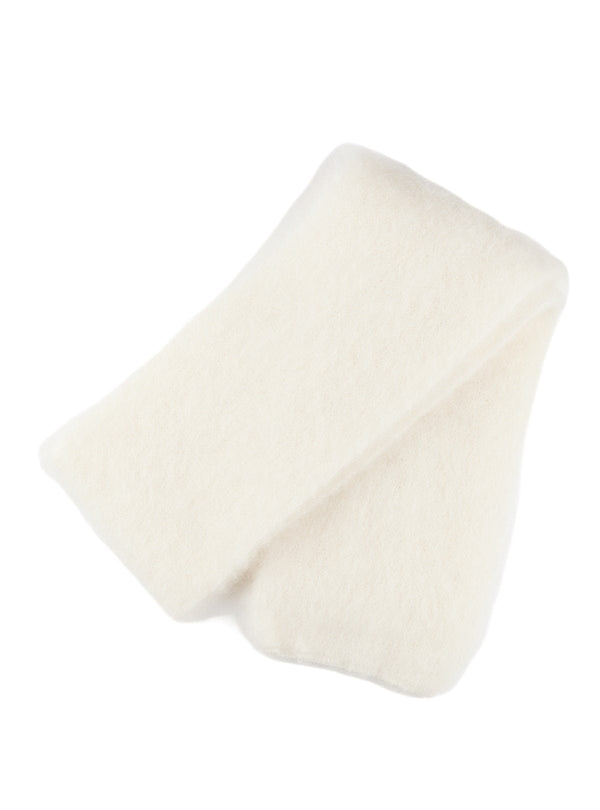 Brushed White Wool Scarf - The Icelandic Store