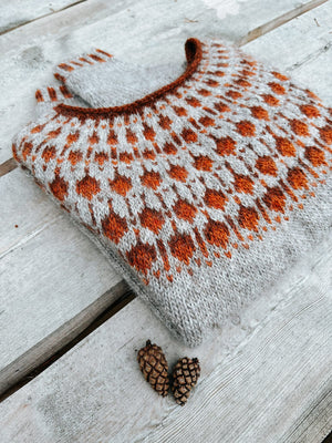 Cloudberry Beige Lettlopi Wool Sweater - Knitting kit