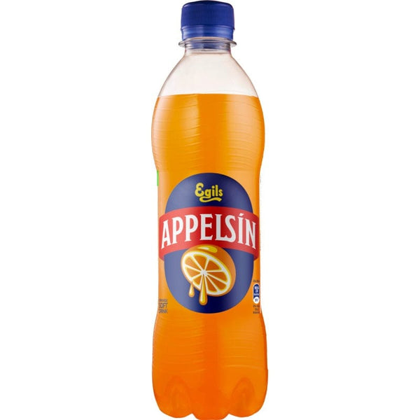 Egils Appelsin Orange soda drink from Iceland. 500 ml bottle