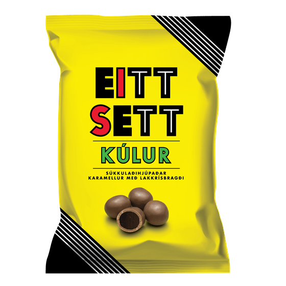 Eitt Sett — Chocolate Coated Caramels with Liquorice Flavor 150g