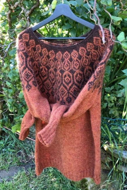 Elina - Amber Heather Sweater Knitting Kit