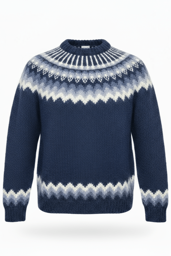 Fennrir - Icelandic wool Sweater - Navy Blue