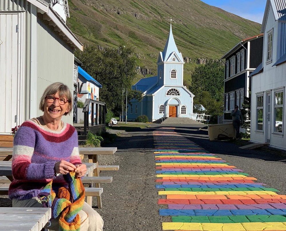 Rainbow Pride Scarf - Free Knitting pattern - The Icelandic Store