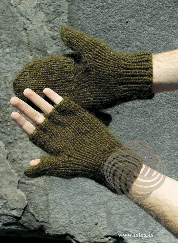 Warm wool mittens  with a hood - Knitting Kit - The Icelandic Store