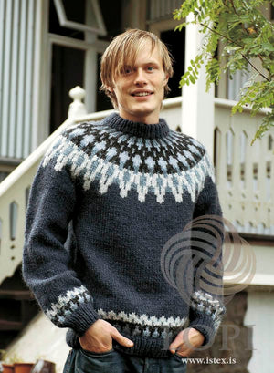 Grein Blue Icelandic sweater - Knitting Kit