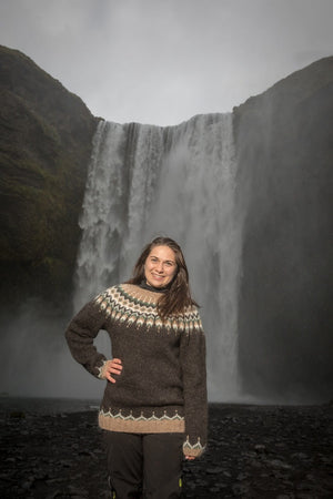 Hennie Icelandic Sweater Black Heather - Knitting Kit