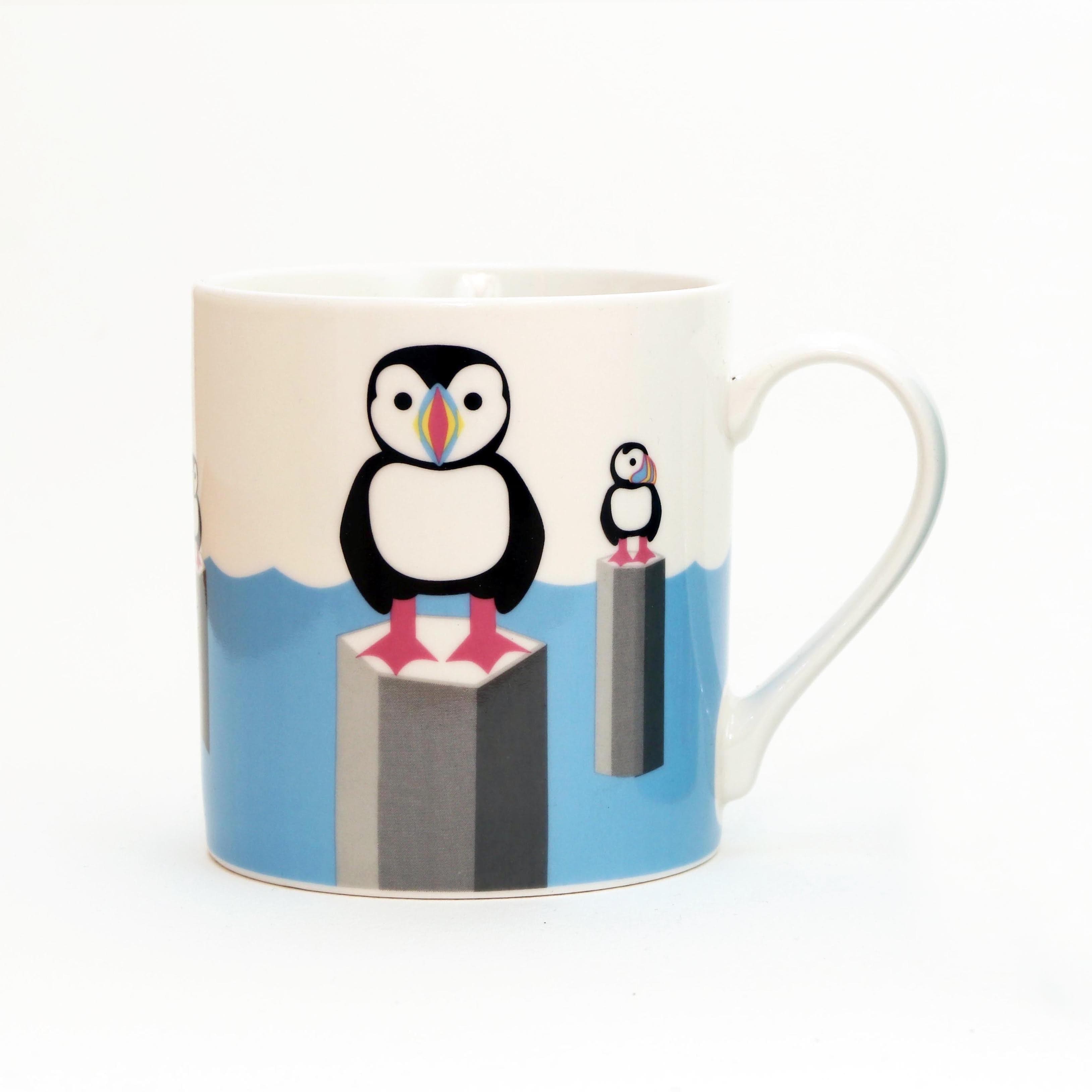 Puffins gone wild | Mug