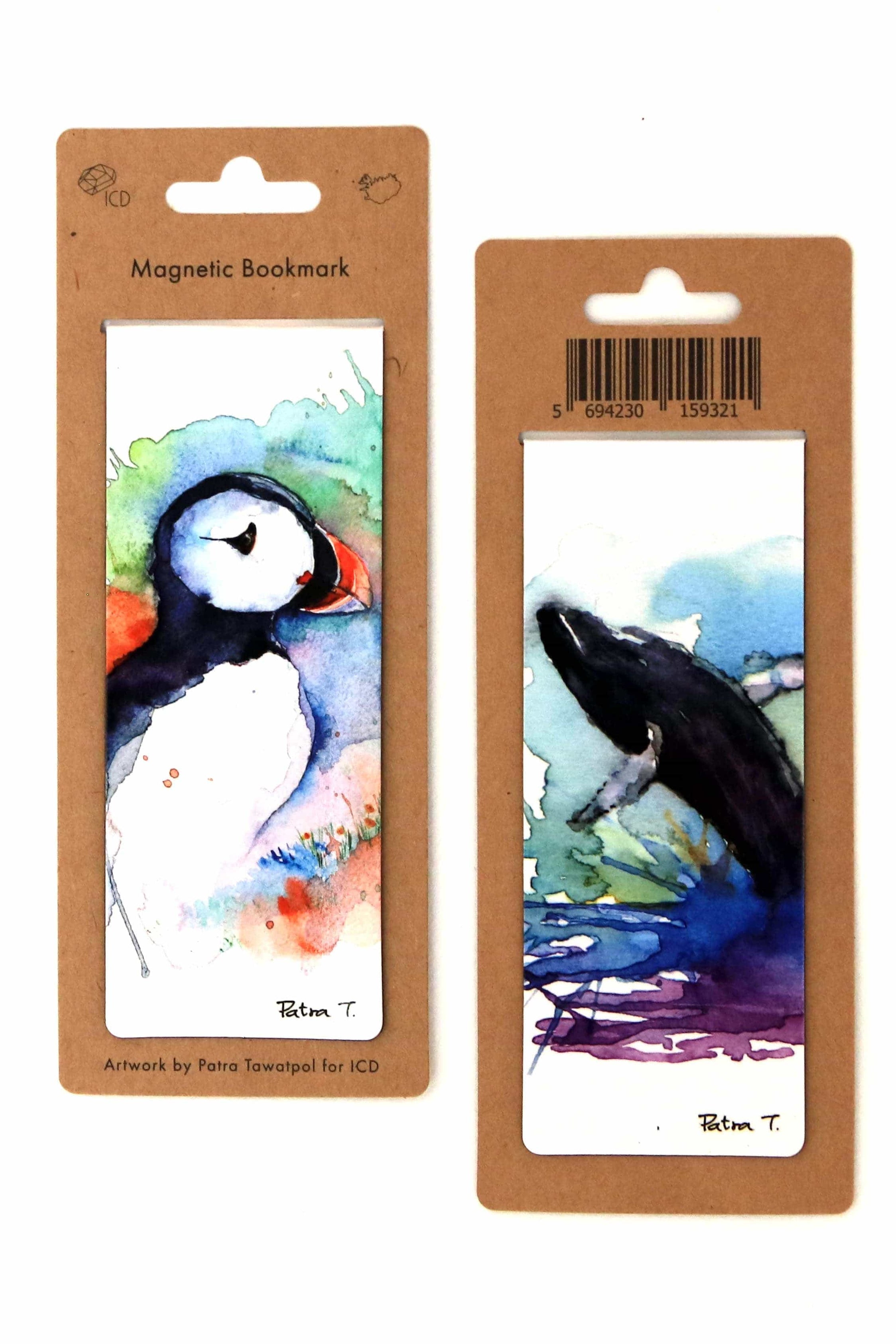 Puffin Summer & Whale dancing | Bookmark