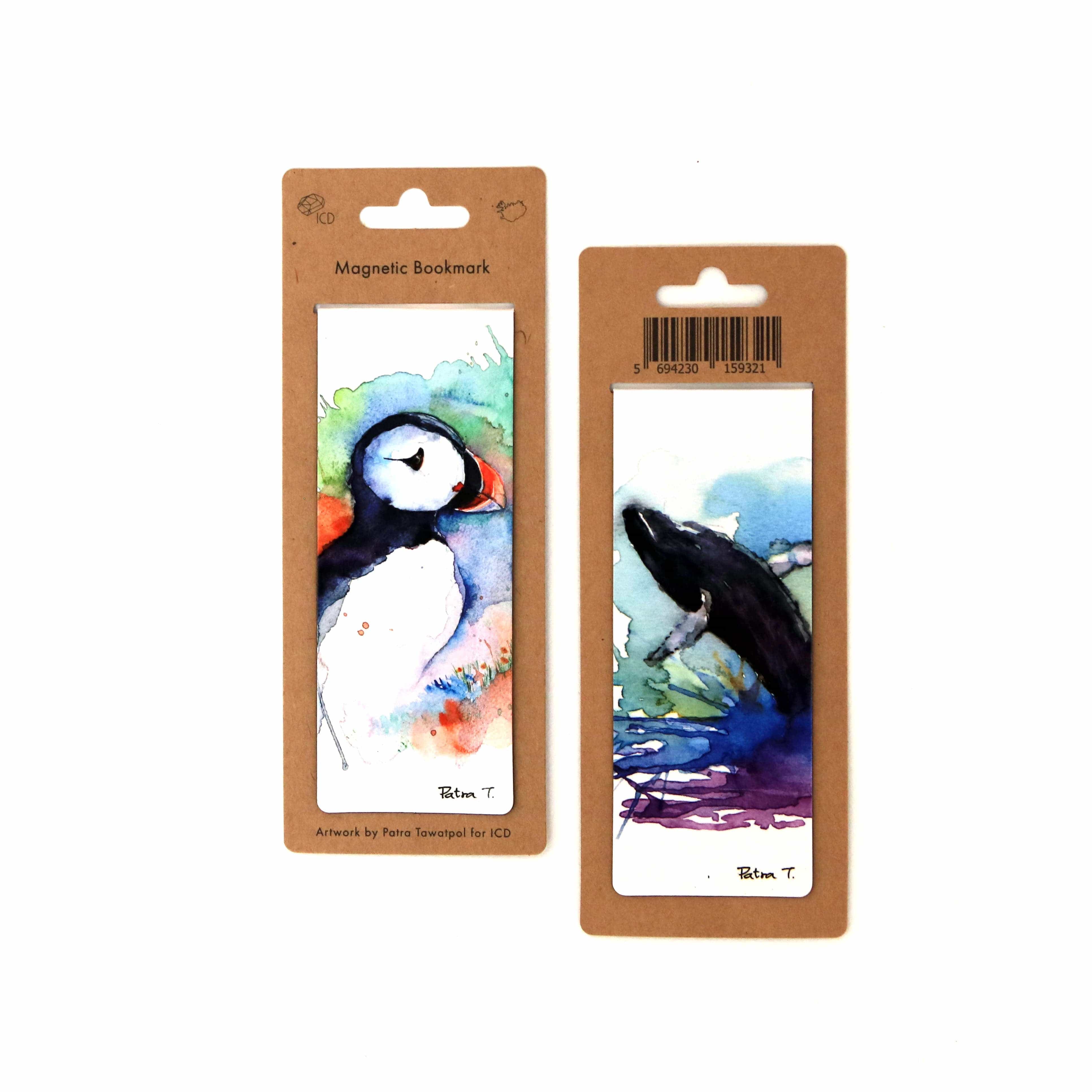 Puffin Summer & Whale dancing | Bookmark