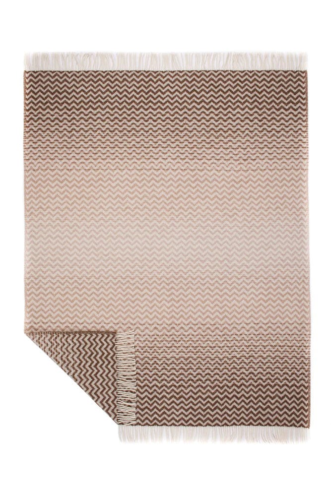 Ombre Wool blanket - Brown - The Icelandic Store