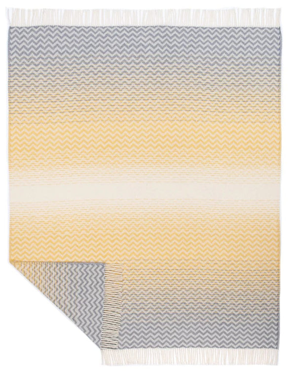 Ombre Wool blanket - Green Gold - The Icelandic Store