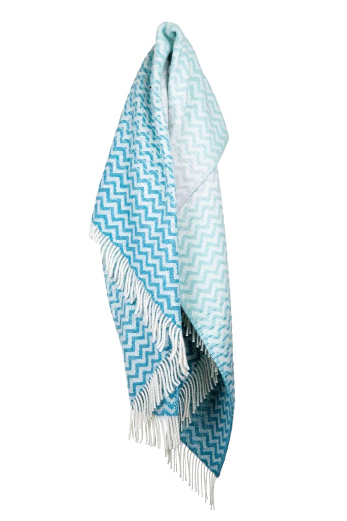 Ombre Wool blanket - Turquoise - The Icelandic Store