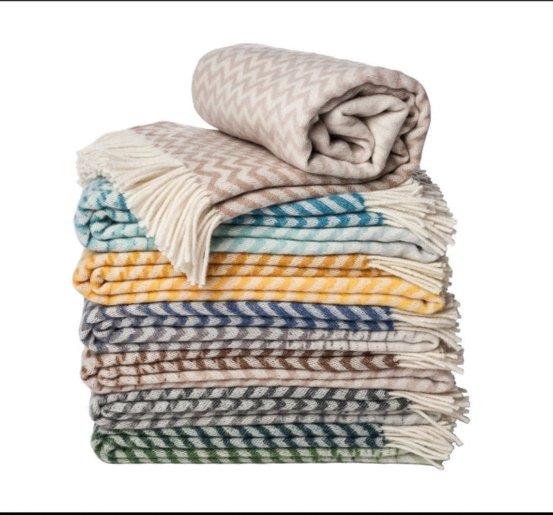 Ombre Wool blanket - Brown - The Icelandic Store