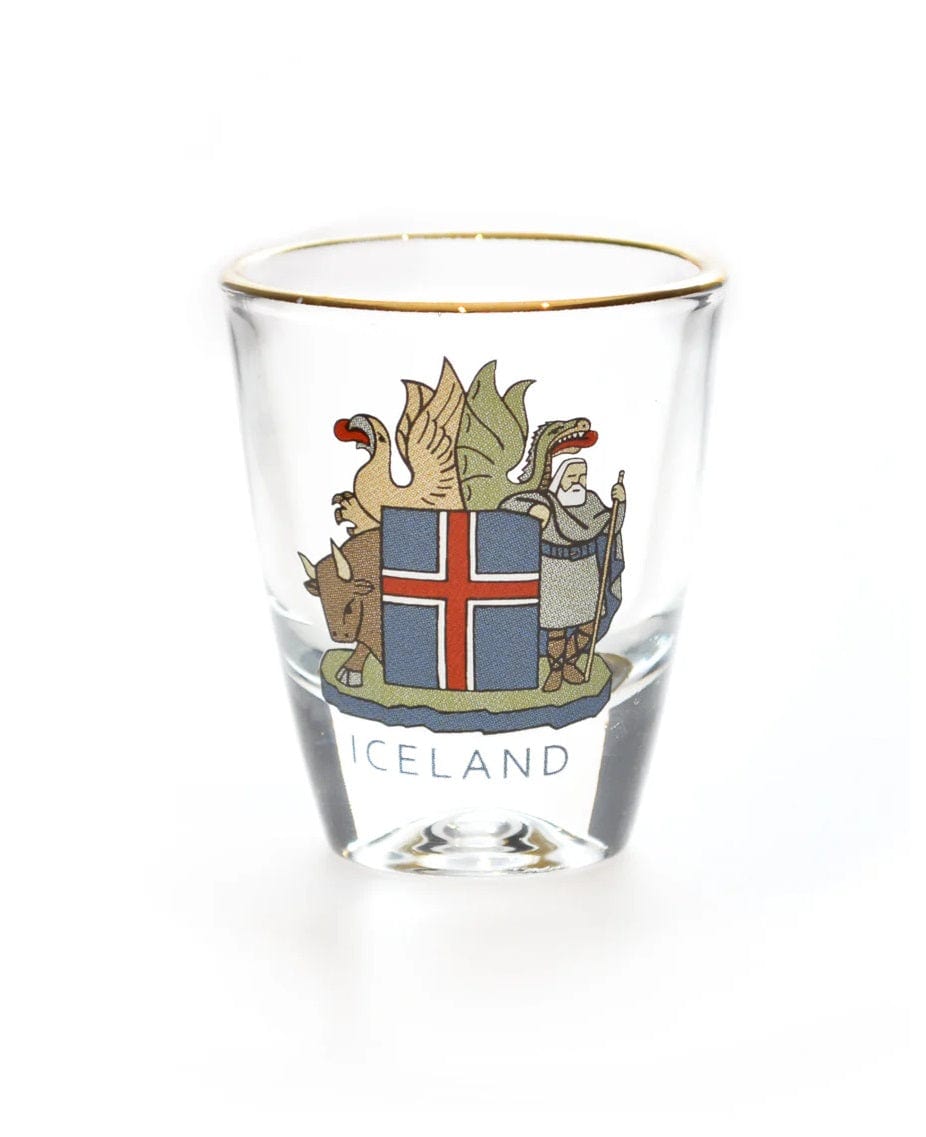 Icelandic Coat of Arms Shot Glass 1.5oz - The Icelandic Store