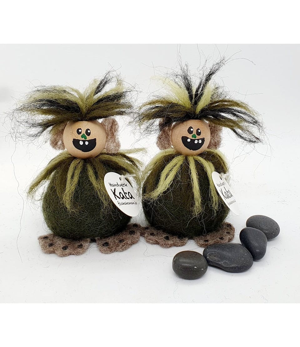 Icelandic Troll - Felted wool - Green