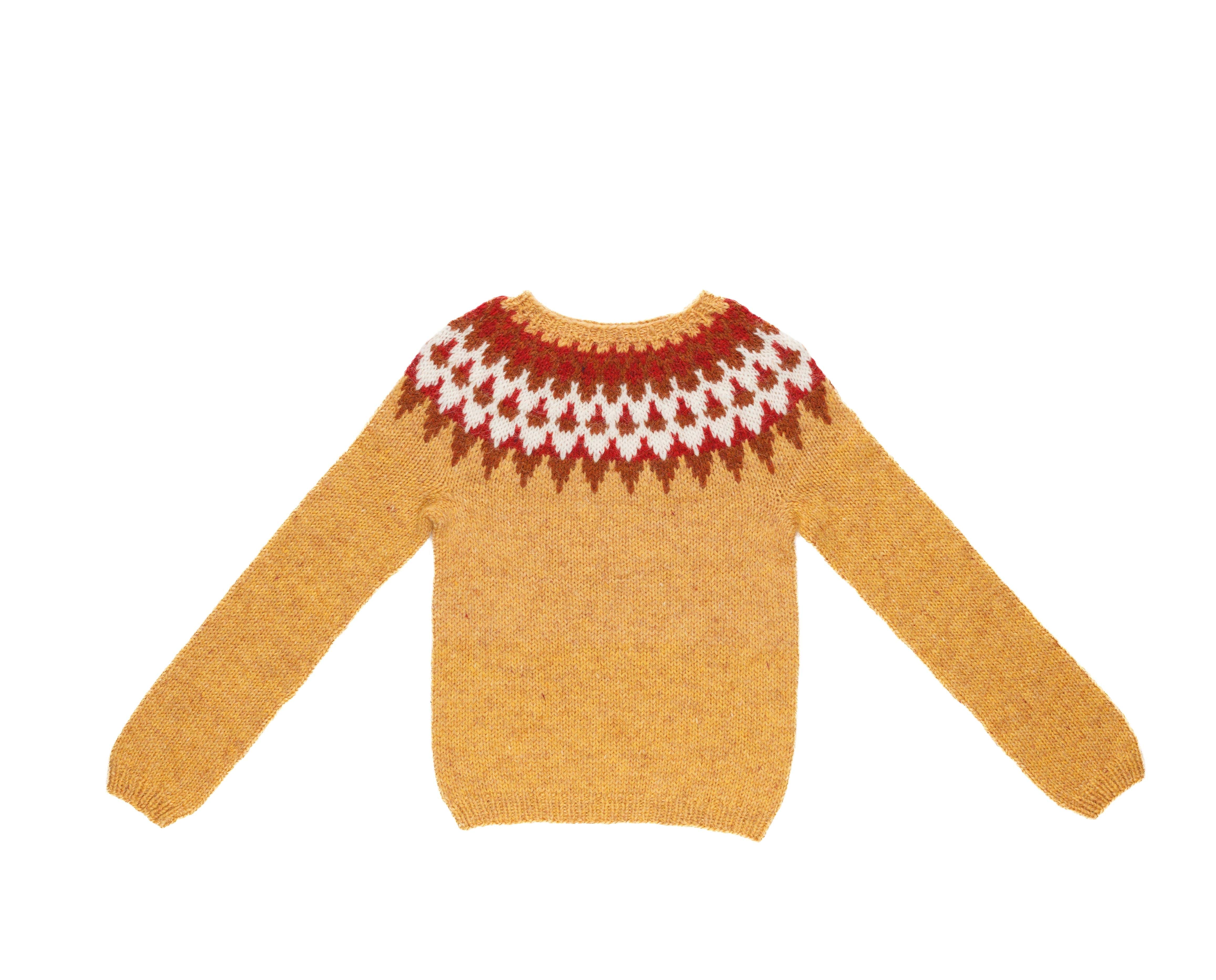 Yellow wool sweater - The Icelandic Store
