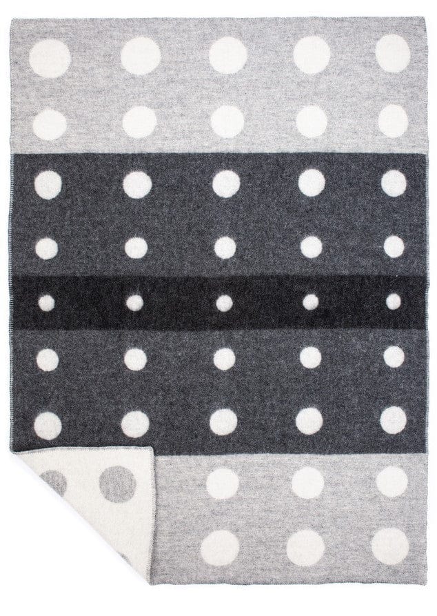 Fjarski - Dot Pattern Icelandic Wool Blanket #1020 - The Icelandic Store