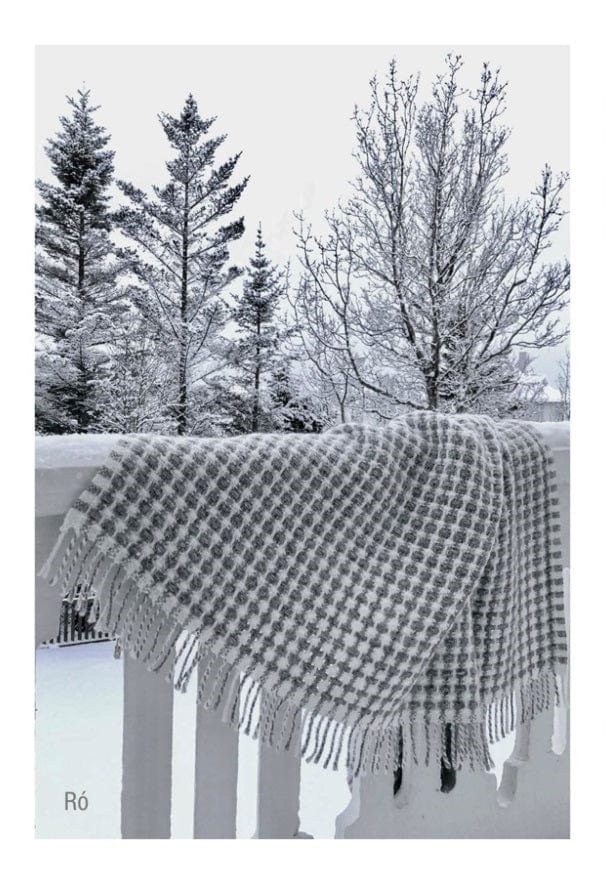 Léttlopi Wool Blanket - Grey and White - The Icelandic Store