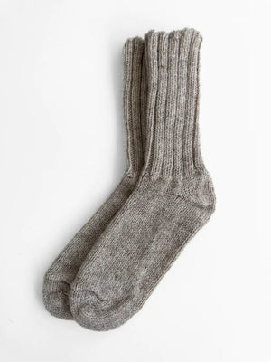 Traditional Icelandic thick wool socks - Beige