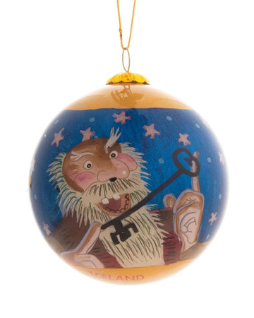 Handpainted Christmas Ball Ornament, Door Slammer & Skyr Glutton