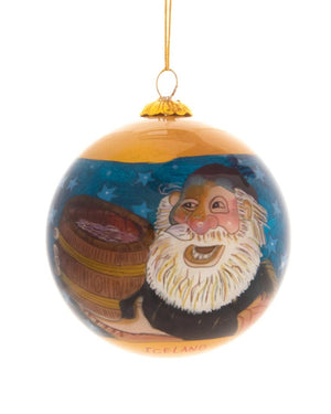Handpainted Christmas Ball Ornament, Sheep Worrier & Gully Gawk