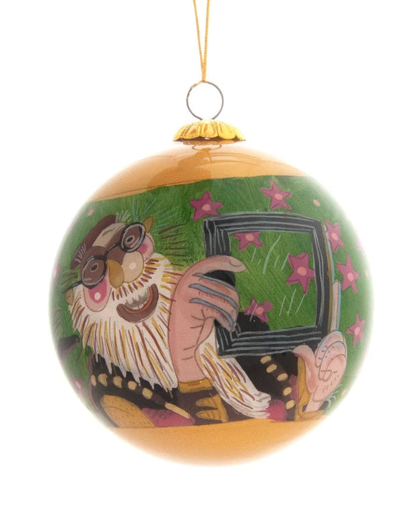 Handpainted Christmas Ball Ornament, Sausage Thief & Window Peeper - The Icelandic Store