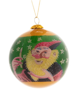 Handpainted Christmas Ball Ornament, Candle Beggar & Yule Lads' Mother