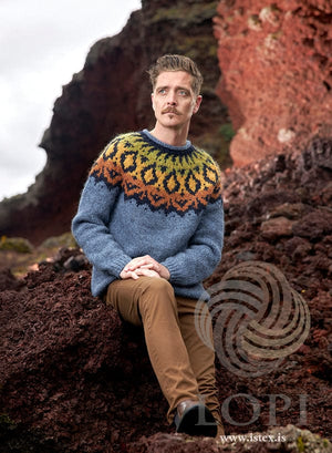 Joker Blue Icelandic Sweater - Knitting Kit