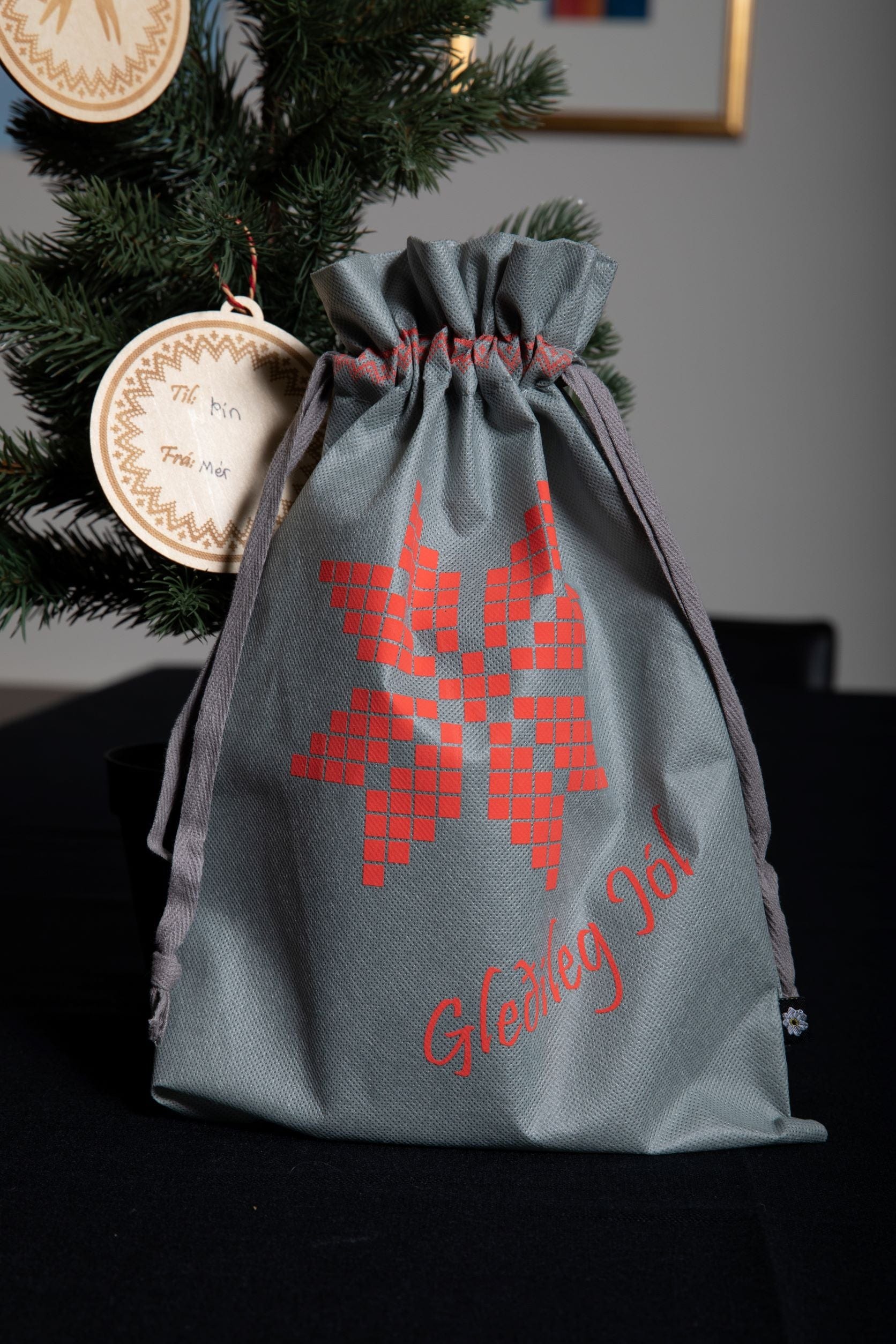 Reusable Christmas Gift Bags — Stúfur, Jólarós & Jólaköttur