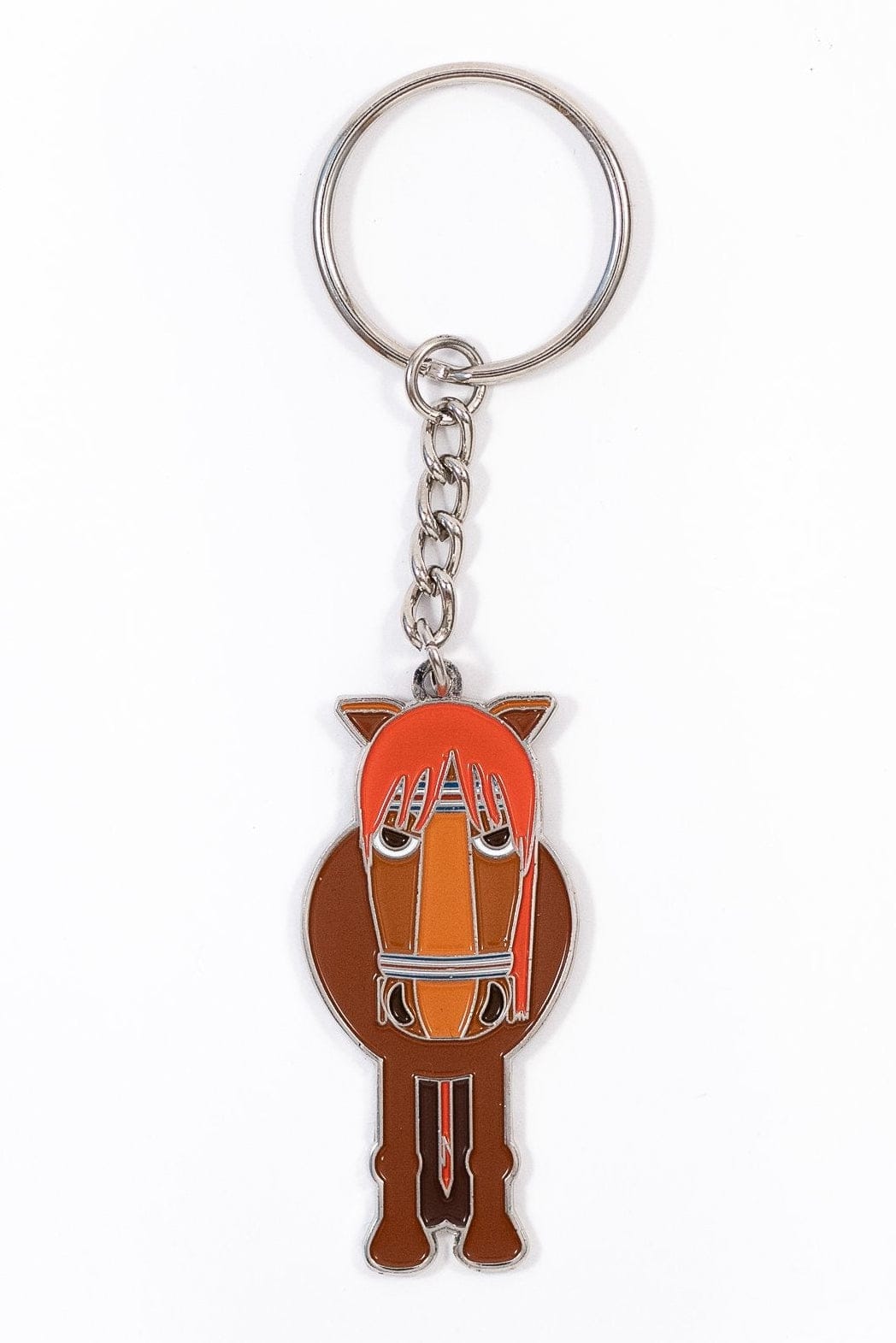 “I’m Not a Pony keychain — metal keychain with enamel on both sides, Nordlings artwork by Ninna Thorarinsdottir (ICD)”
