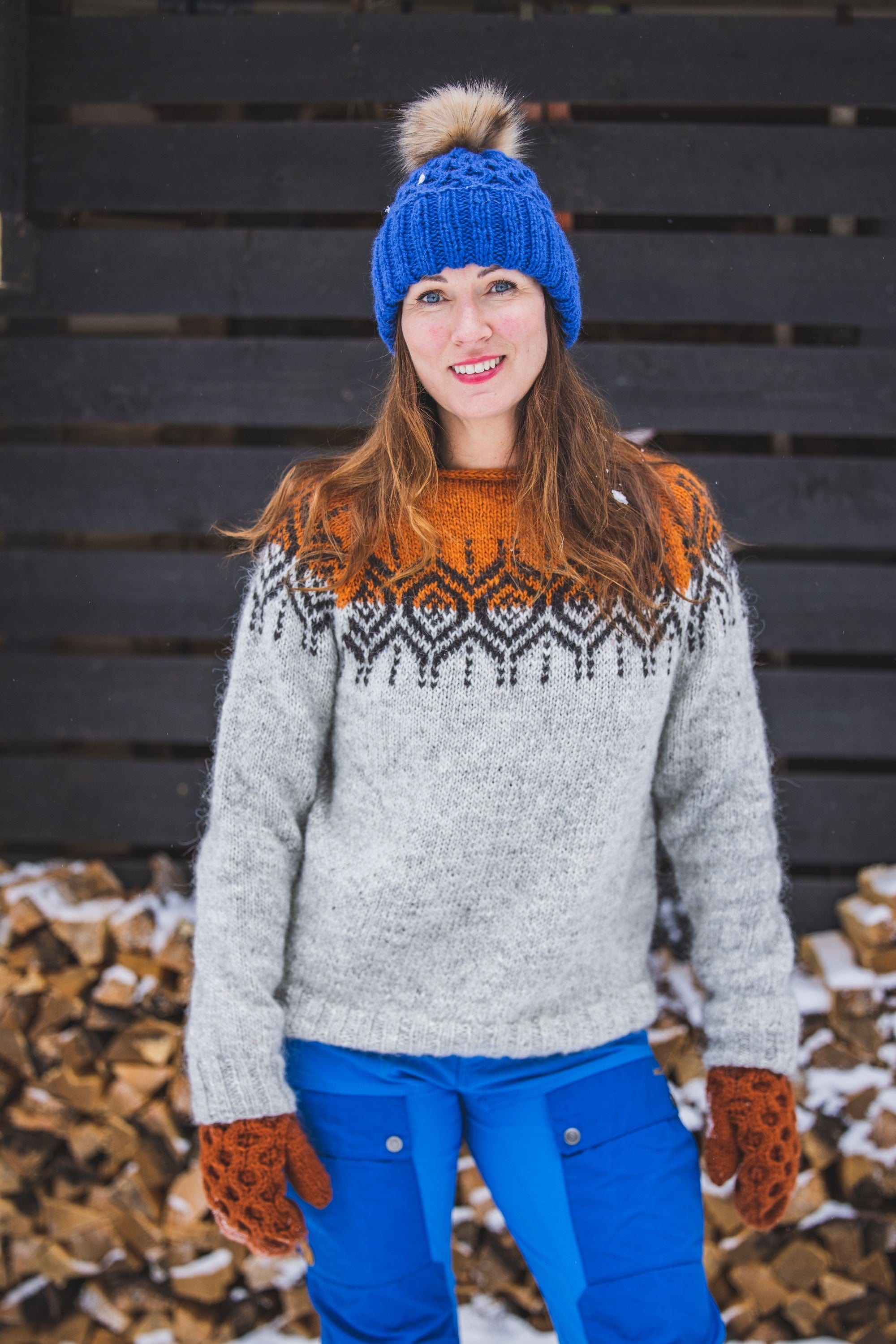 Kideneule Light grey Lettlopi Wool Sweater - Knitting Kit - The Icelandic Store