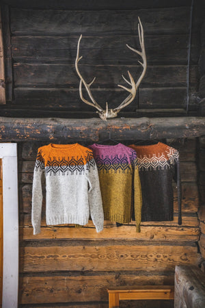 Kideneule Light grey Lettlopi Wool Sweater - Knitting Kit