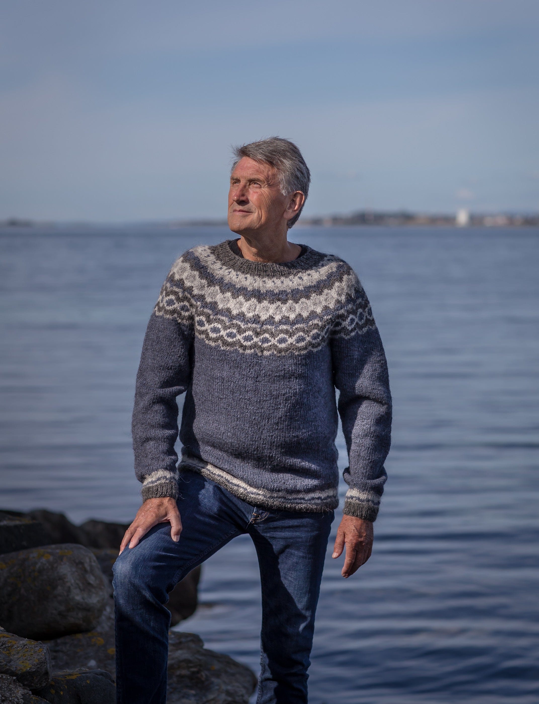 Killian Icelandic sweater Blue - Knitting Kit