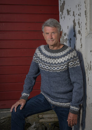 Killian Icelandic sweater Blue - Knitting Kit