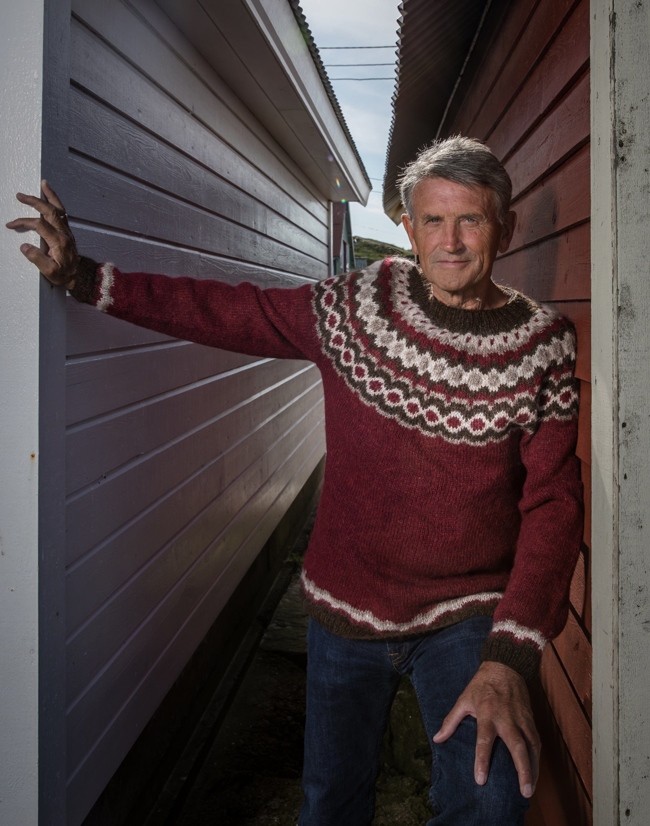 Killian Icelandic sweater Red - Knitting Kit - The Icelandic Store