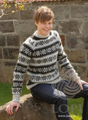 Nost Icelandic sweater Light Grey - Knitting Kit 27-18