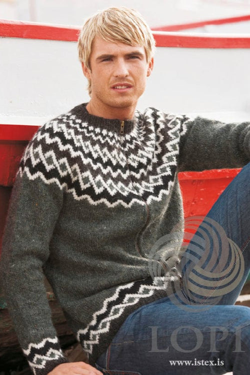 Knitting pattern kits for men wool sweaters, jumpers, cardigans and