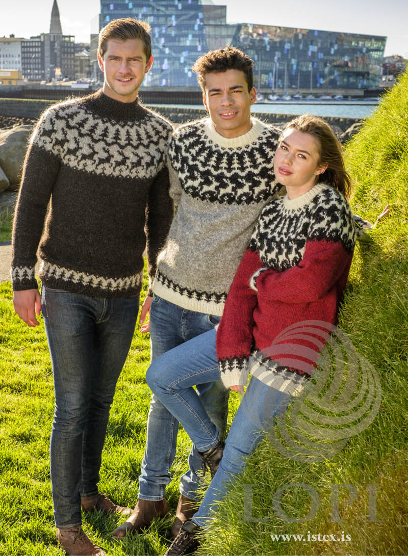 Reindeer Grey Christmas Wool sweater - Knitting Kit - The Icelandic Store