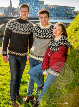 Reindeer Grey Christmas Wool sweater - Knitting Kit