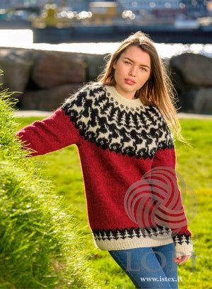 Reindeer Red Christmas Wool sweater - Knitting Kit