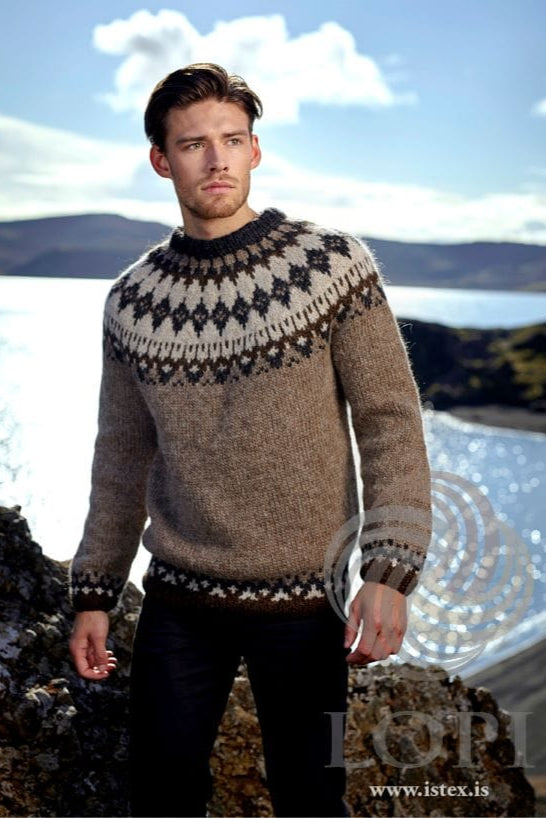 Kátir Karlar - Icelandic classic Wool sweater knitting kit