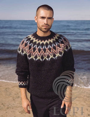 Black Merman Wool Sweater - Knitting Kit