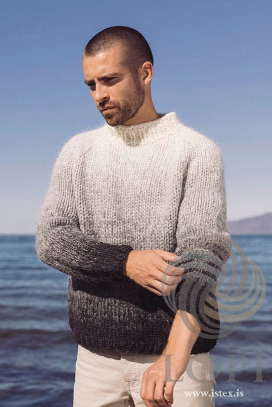 Energy Greyscale wool sweater - Knitting Kit