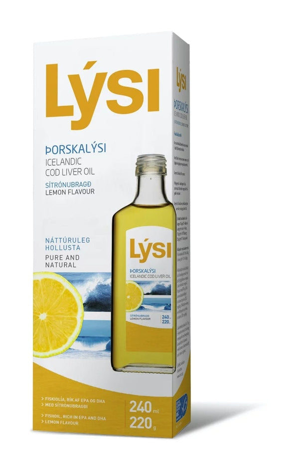 LIQUID COD LIVER OIL LEMON - PACK OF 12 - The Icelandic Store